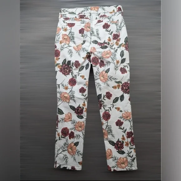 NYDJ Multicolor Floral Print Women’s Skinny Ankle Stretch Jeans Lift x Tuck Sz12 - Picture 2 of 6